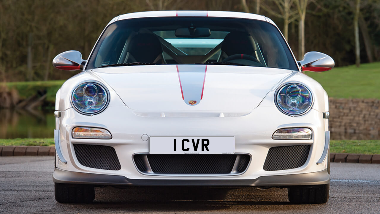 Car displaying the registration mark 1 CVR